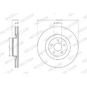 FERODO Bromsskiva DDF3111C, 2 Stycke
