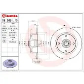 Brembo Bromsskiva 08.2691.10, fram, full, 1 Stycke