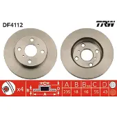 TRW Bromsskiva LUC DF4112 fram, ventilerad, 1 Stycke