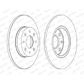 FERODO Bromsskivor DDF1741C bak, full, 2 Stycke