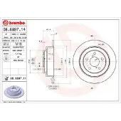 Brembo Bromsskiva 8689711 bak, full, 1 Stycke