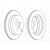 FERODO Bromsskivor DDF1660C bak, ventilerad, 2 Stycke