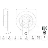 Bosch Bromsskiva 0 986 479 F43 bak, ventilerad, 1 Stycke