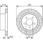 Bosch Bromsskiva 0 986 479 U00 fram, ventilerad, 1 Stycke