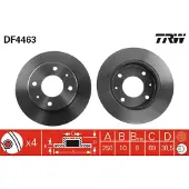 TRW Bromsskiva DF4463 bak, full, 1 Stycke