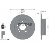 Textar Bromsskiva 92032003 bak, full, 1 Stycke
