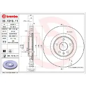 Brembo Bromsskiva 09.Y319.11, 1 Stycke