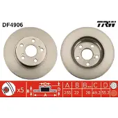TRW Bromsskiva DF4906 fram, ventilerad, 1 Stycke