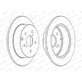 FERODO Bromsskivor DDF1704C bak, full, 2 Stycke