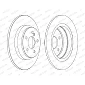 FERODO Bromsskivor DDF1675C bak, full, 2 Stycke