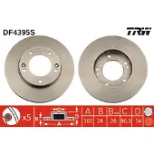 TRW Bromsskiva DF4395S fram, ventilerad, 1 Stycke