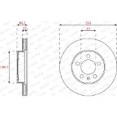 FERODO Bromsskivor DDF2663C fram, ventilerad, 2 Stycke