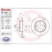 Brembo Bromsskiva 08A32711 bak, full, 1 Stycke