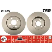 TRW Bromsskiva DF4799 fram, ventilerad, 1 Stycke
