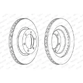 FERODO Bromsskivor DDF1594C fram, ventilerad, 2 Stycke