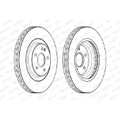 FERODO Bromsskiva DDF1900C-1 fram, ventilerad, 1 Stycke