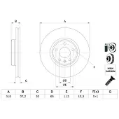 Bosch Bromsskiva 0 986 479 E49 fram, ventilerad, höggradigt förkolnad, 1 Stycke
