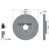 Textar Bromsskiva 92306503 fram, ventilerad, 1 Stycke