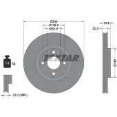 Textar Bromsskiva 92315503 fram, ventilerad, 1 Stycke