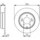 Bosch Bromsskiva 0 986 479 A45 bak, full, 1 Stycke