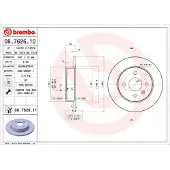 Brembo Bromsskiva 8762611 bak, full, 1 Stycke
