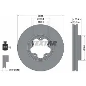 Textar Bromsskiva 92320303 fram, ventilerad, 1 Stycke