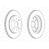 FERODO Bromsskivor DDF1774C fram, ventilerad, 2 Stycke