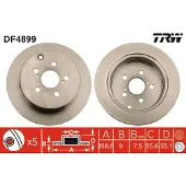 TRW Bromsskiva DF4899 bak, full, 1 Stycke