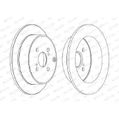 FERODO Bromsskivor DDF1409C bak, full, 2 Stycke