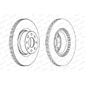 FERODO Bromsskivor DDF1298C fram, ventilerad, 2 Stycke