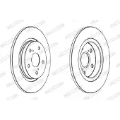FERODO Bromsskiva DDF1755C, 2 Stycke