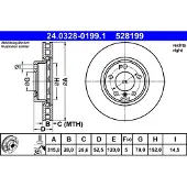 Ate Bromsskiva PowerDisc 24.0328-0199.1, 1 Stycke