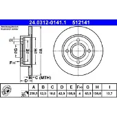Ate Bromsskiva PowerDisc 24031201411 ATE