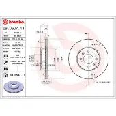 Brembo Bromsskiva COATED DISC LINE 09D60711 Brembo