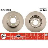 TRW Bromsskiva DF4987S, 1 Stycke