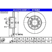Ate Bromsskiva Power Disc 24.0310-0261.1, 1 Stycke