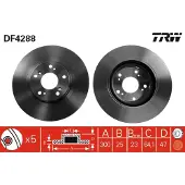 TRW Bromsskiva DF4288 fram, ventilerad, 1 Stycke