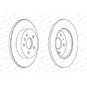 FERODO Bromsskivor DDF1423C bak, full, 2 Stycke
