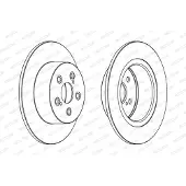 FERODO Bromsskivor DDF1556C bak, full, 2 Stycke
