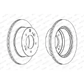 FERODO Bromsskiva DDF1543C-1 bak, ventilerad, 1 Stycke