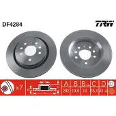 TRW Bromsskiva DF4284 bak, ventilerad, 1 Stycke
