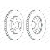 FERODO Bromsskivor DDF1134C fram, ventilerad, 2 Stycke