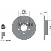 Textar Bromsskiva 92106203 bak, full, 1 Stycke
