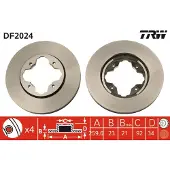 TRW Bromsskiva DF2024 fram, ventilerad, 1 Stycke