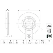 Bosch Bromsskiva 0 986 479 G26 fram, ventilerad, höggradigt förkolnad, 1 Stycke