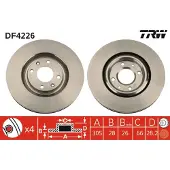 TRW Bromsskiva DF4226 fram, ventilerad, 1 Stycke
