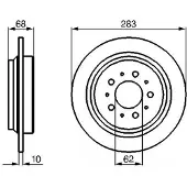 Bosch Bromsskiva 0 986 478 445, bak, full, 1 Stycke