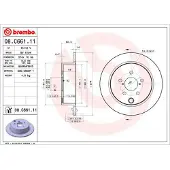 Brembo Bromsskiva 08C66111 bak, full, 1 Stycke