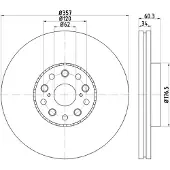 Textar Bromsskiva 92224203 fram, ventilerad, 1 Stycke