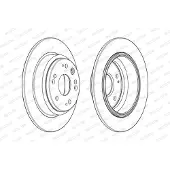 FERODO Bromsskivor DDF1894C bak, full, 2 Stycke